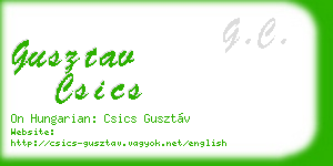 gusztav csics business card